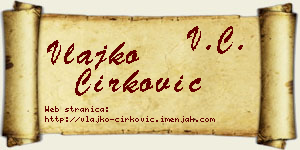 Vlajko Ćirković vizit kartica